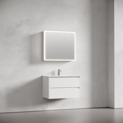 Зеркало-шкаф Sancos Evoke SC8080 80х70 подвесной цвет серый - фото 2